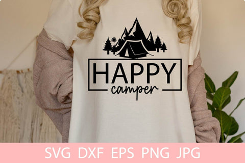 Happy Camping SVG File Free For Commercial Use SVG Sintegra 