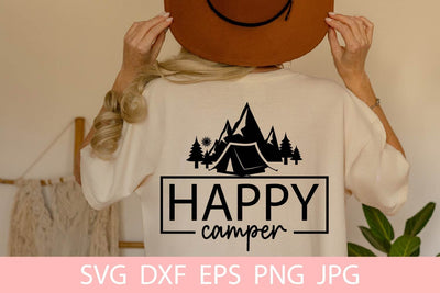 Happy Camping SVG File Free For Commercial Use SVG Sintegra 