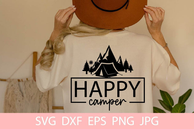 Happy Camping SVG File Free For Commercial Use SVG Sintegra 