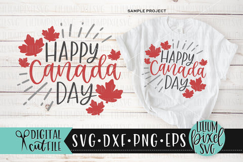 Happy Canada Day - Canada Day SVG SVG Lilium Pixel SVG 