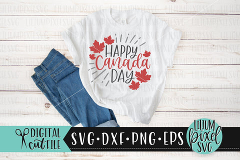 Happy Canada Day - Canada Day SVG SVG Lilium Pixel SVG 