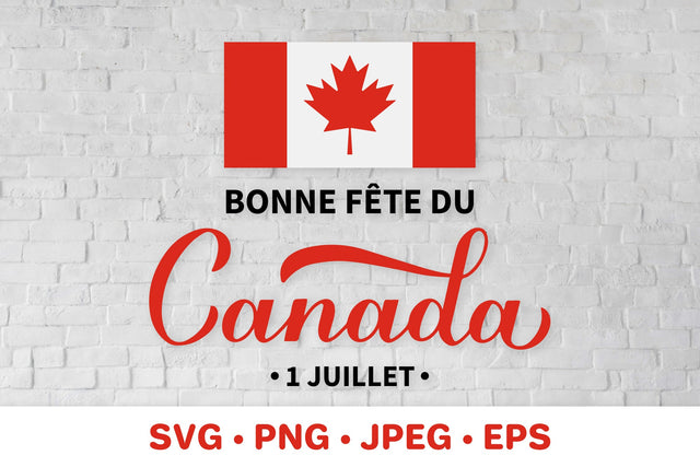 Happy Canada Day in French SVG. Canadian holiday SVG LaBelezoka 