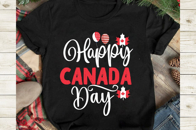 Happy Canada Day SVG Cut File, Happy Canada Day SVG Design , Canada Independence Day SVG Cut File,Canda SVG Design, Canada Independence Day SVG Quotes ,Canada Day Sublimation SVG BlackCatsMedia 