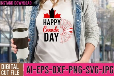 Happy Canada Day SVG Cut File SVG BlackCatsMedia 
