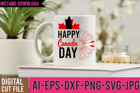 Happy Canada Day SVG Cut File SVG BlackCatsMedia 