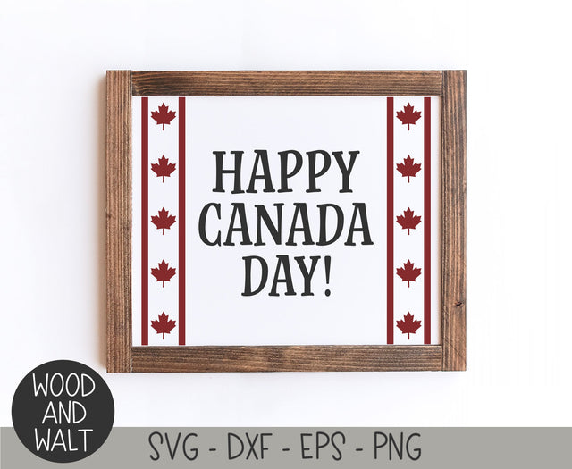 Happy Canada Day SVG Cut File SVG Wood And Walt 