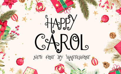 Happy Carol Font - TTF OTF WOFF Format Font MasterFontStore 