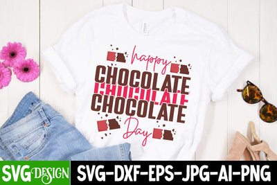 Happy Chocolate Day SVG Cut File, Happy Chocolate Day SVG Design, Chocolate SVG Cut File, Chocolate Sublimation Design SVG BlackCatsMedia 