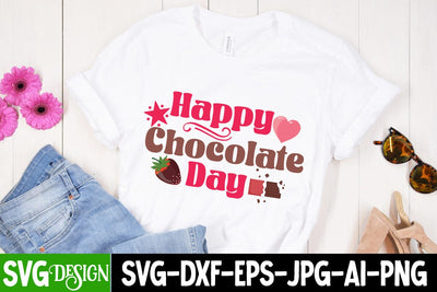 Happy Chocolate Day SVG Cut File, Happy Chocolate Day SVG Design, Chocolate SVG Cut File, Chocolate Sublimation Design SVG BlackCatsMedia 