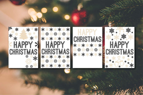 Happy Christmas Card SVG Bundle SVG Rupkotha 