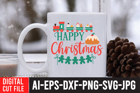 Happy Christmas SVG Cut File ,Christmas SVG Bundle SVG BlackCatsMedia 