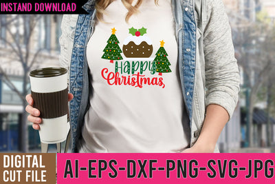 Happy Christmas SVG Cut File SVG BlackCatsMedia 
