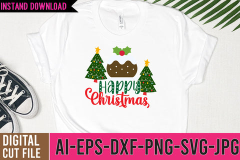 Happy Christmas SVG Cut File SVG BlackCatsMedia 