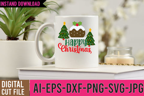 Happy Christmas SVG Cut File SVG BlackCatsMedia 