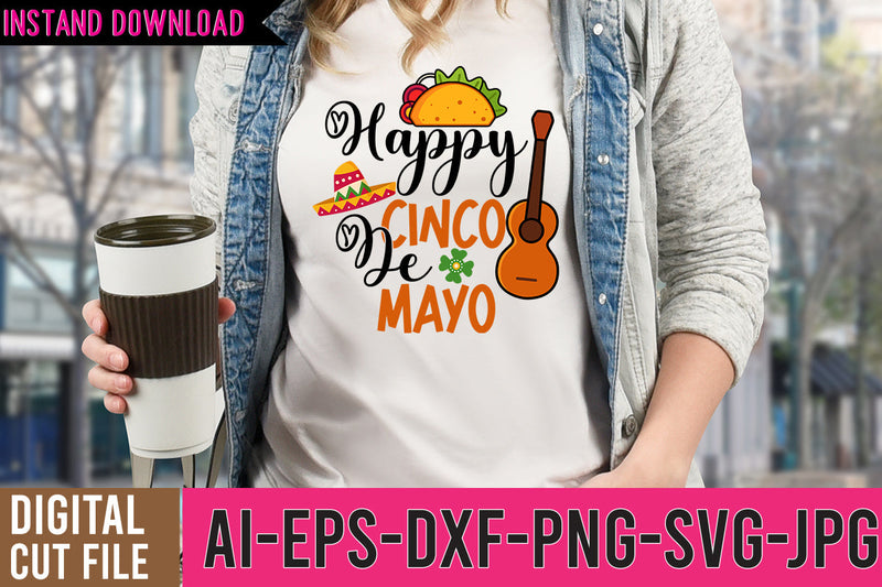Happy Cinco De Mayo SVG Cut Files,Happy Cinco De Mayo SVG Design SVG BlackCatsMedia 
