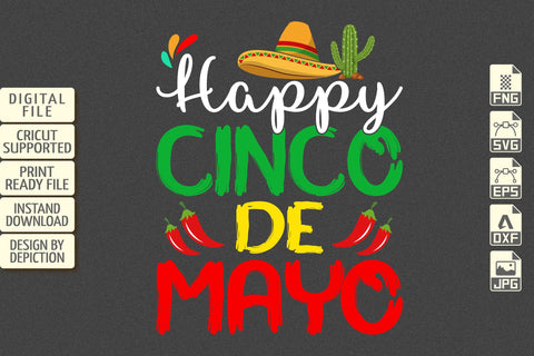 Happy Cinco De Mayo T-Shirt, Cinco De Mayo Hat, Cactus Shirt, Cinco De Mayo Shirt Print Template Sketch DESIGN Depiction Studio 
