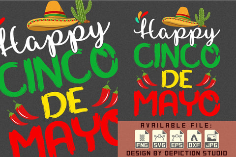 Happy Cinco De Mayo T-Shirt, Cinco De Mayo Hat, Cactus Shirt, Cinco De Mayo Shirt Print Template Sketch DESIGN Depiction Studio 