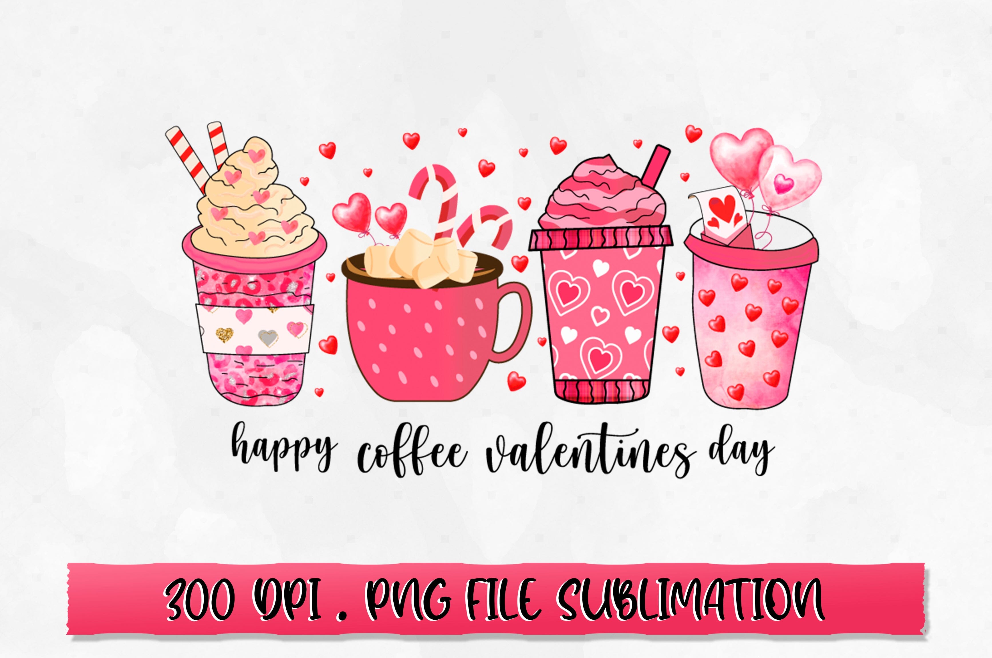 Valentine's Day Mini SVG PNG  Pink Valentines Mini Sublimation