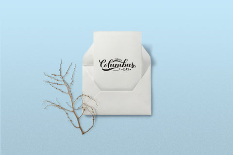 Happy Columbus Day calligraphy hand lettering SVG LaBelezoka 