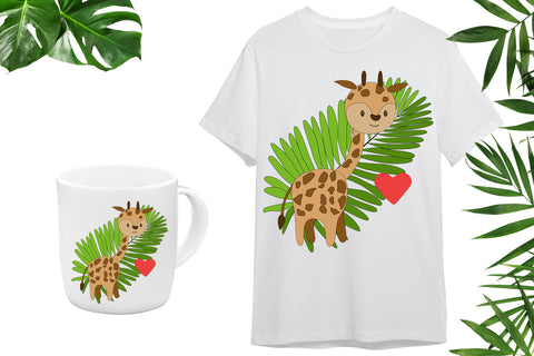 Happy cute cartoon animal - giraffe sublimation Sublimation LuckyTurtleArt 
