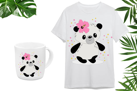 Happy cute cartoon animal - panda sublimation Sublimation LuckyTurtleArt 