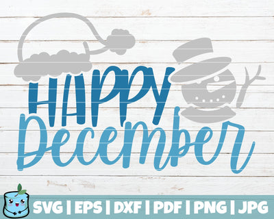 Happy December SVG MintyMarshmallows 