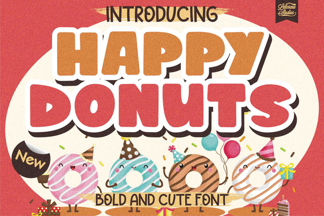 Happy Donuts Font Letterena Studios 