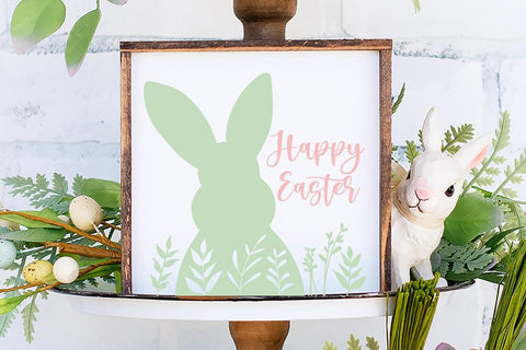 Happy Easter Botanical Bunny Design SVG SVG So Fontsy Design Shop 