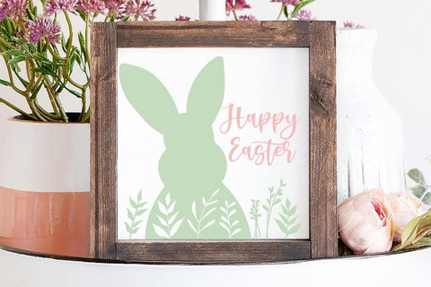 Happy Easter Botanical Bunny Design SVG SVG So Fontsy Design Shop 