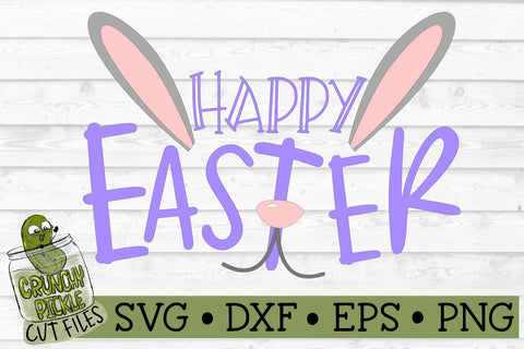 Happy Easter Bunny Face SVG SVG Crunchy Pickle 