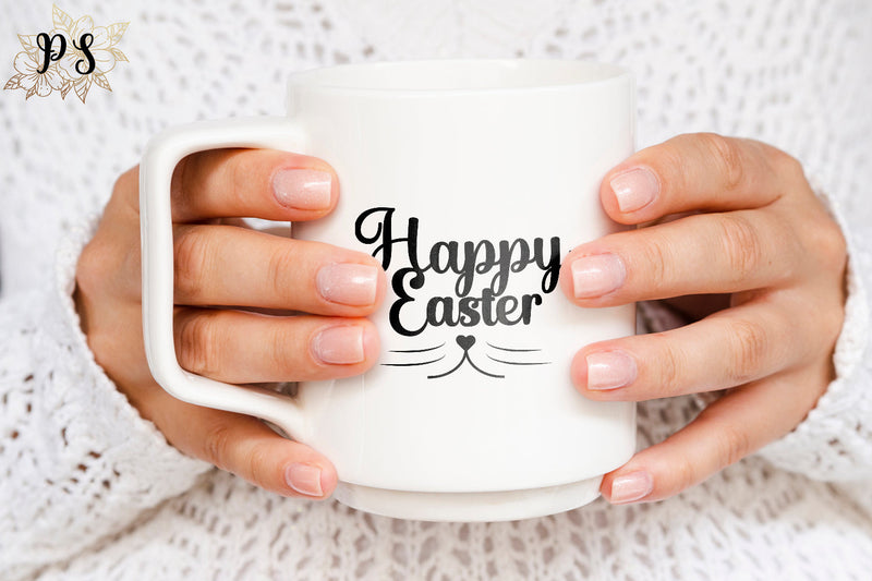 Happy Easter Bunny Moustache SVG File SVG Pazal Studio 