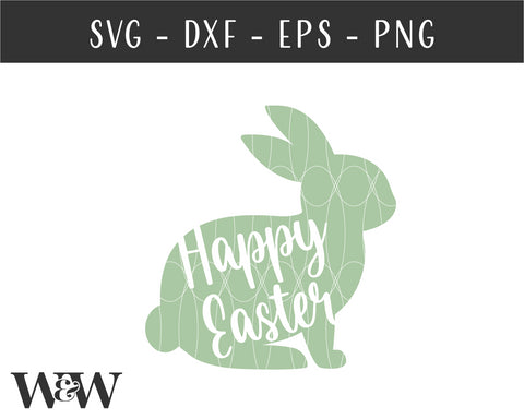 Happy Easter Bunny SVG | Easter Cut File SVG Wood And Walt 