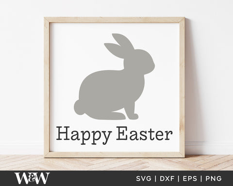 Happy Easter Bunny SVG | Easter SVG SVG Wood And Walt 