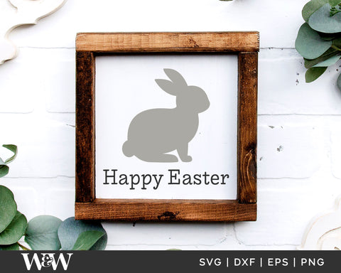 Happy Easter Bunny SVG | Easter SVG SVG Wood And Walt 