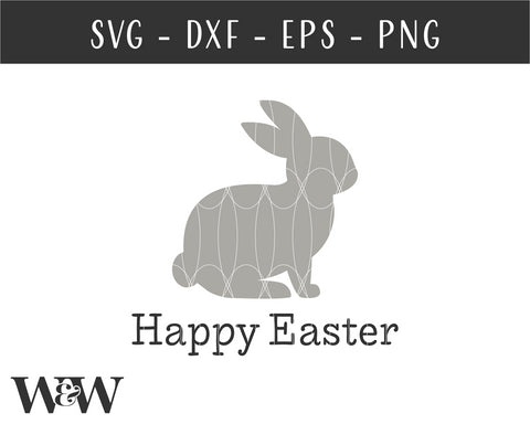 Happy Easter Bunny SVG | Easter SVG SVG Wood And Walt 