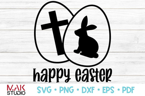 Happy easter bunny svg SVG MAKStudion 