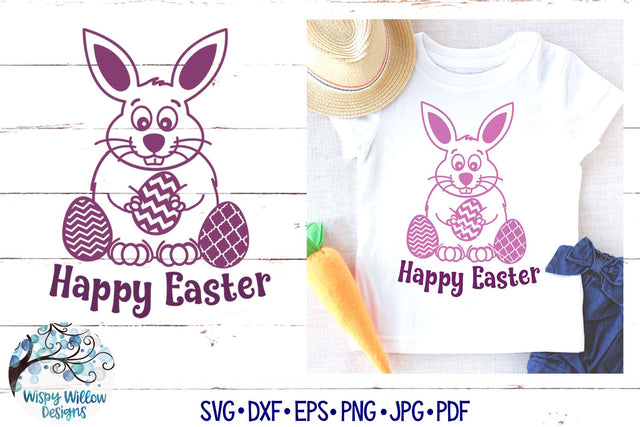 Happy Easter Bunny SVG SVG Wispy Willow Designs 