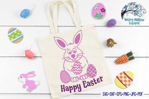 Happy Easter Bunny SVG SVG Wispy Willow Designs 