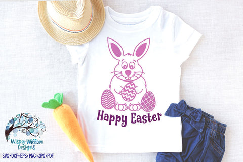 Happy Easter Bunny SVG SVG Wispy Willow Designs 