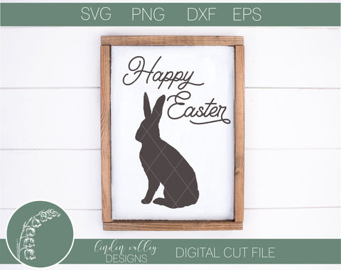 Happy Easter Bunny SVG|Easter SVG|Bunny Rabbit SVG SVG Linden Valley Designs 