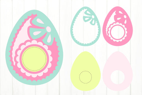 Happy Easter Candy Dome Bundle. Easter Egg Holder SVG. SVG Olga Terlyanskaya 