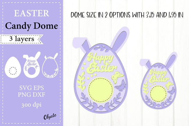 Happy Easter Candy Dome SVG. Egg Candy Dome SVG SVG Olga Terlyanskaya 