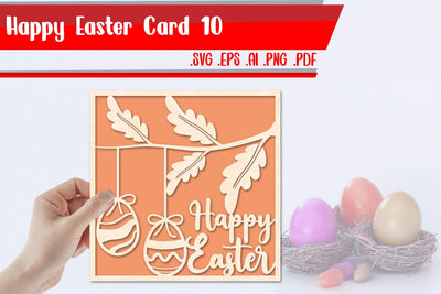 Happy Easter card 10 svg dxf eps ai png pdf SVG zafrans studio 