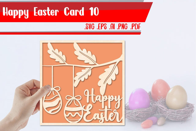 Happy Easter card 10 svg dxf eps ai png pdf SVG zafrans studio 