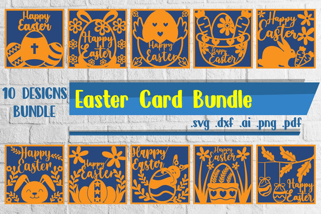 Happy Easter card Bundle svg dxf eps ai png pdf SVG zafrans studio 