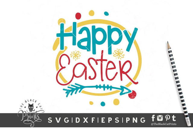 Happy Easter cut file SVG TheBlackCatPrints 