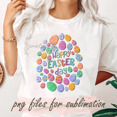 Happy Easter Day Design Png, Easter Bunny Png, Easter Eggs Sublimation Png, Bunny Digital Png, Easter Day Sublimation Design, Instant Download Sublimation PrintingLife 