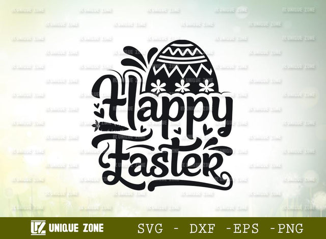 Happy Easter | Easter Bunny | Bunny Ears | Heart Shape | T-shirt Design SVG Unique Zone 