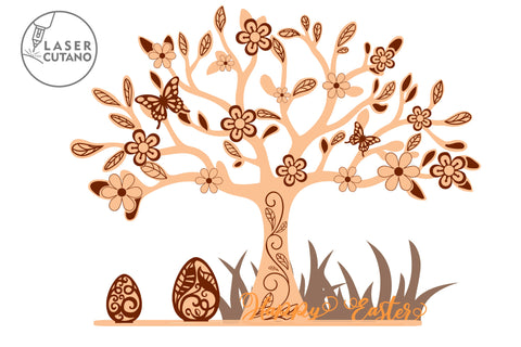 Happy Easter Egg Holder SVG Multilayer Laser Cut File, Mandala, Sign SVG, 3D Designs, Mini Design Bundles SVG LaserCutano 