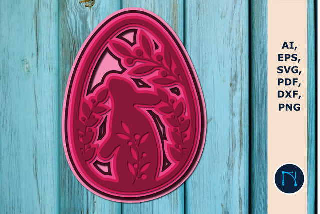 Happy Easter egg SVG, 3d layer egg SVG SVG MD JOYNAL ABDIN 